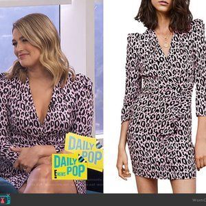 NWT Maje Ripanta Leopard-Print Mini Dress
